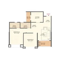 Saheel Landmarc Hinjewadi 2 BHK Floor Plan Image